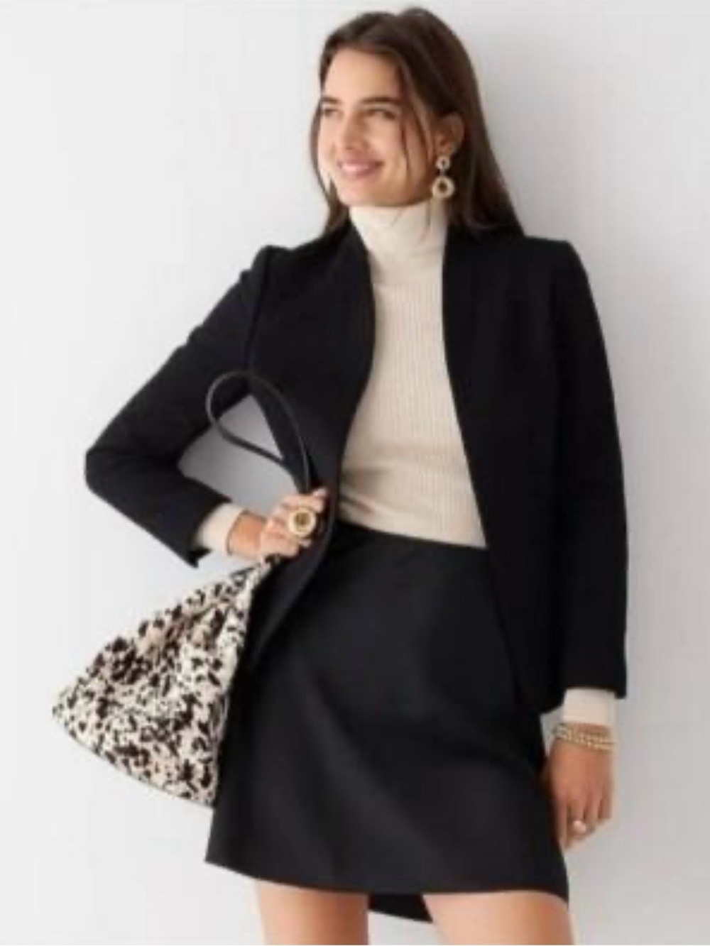 J. Crew Black Open Collar Women's Blazer